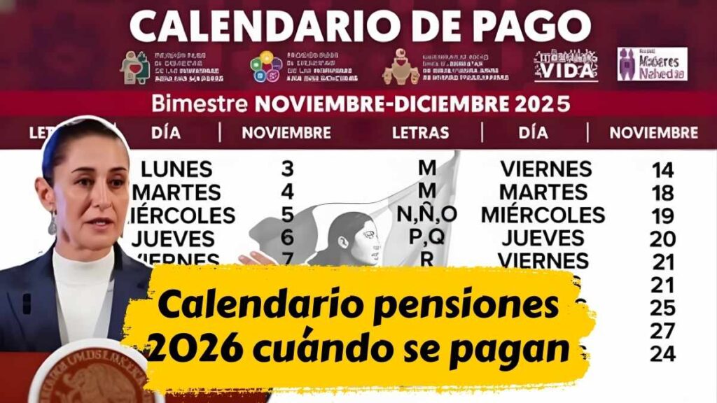 Calendario pensiones 2026 cuándo se pagan y cómo consultarlo